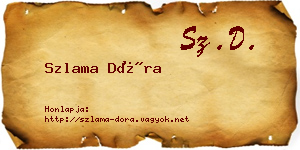 Szlama Dóra névjegykártya